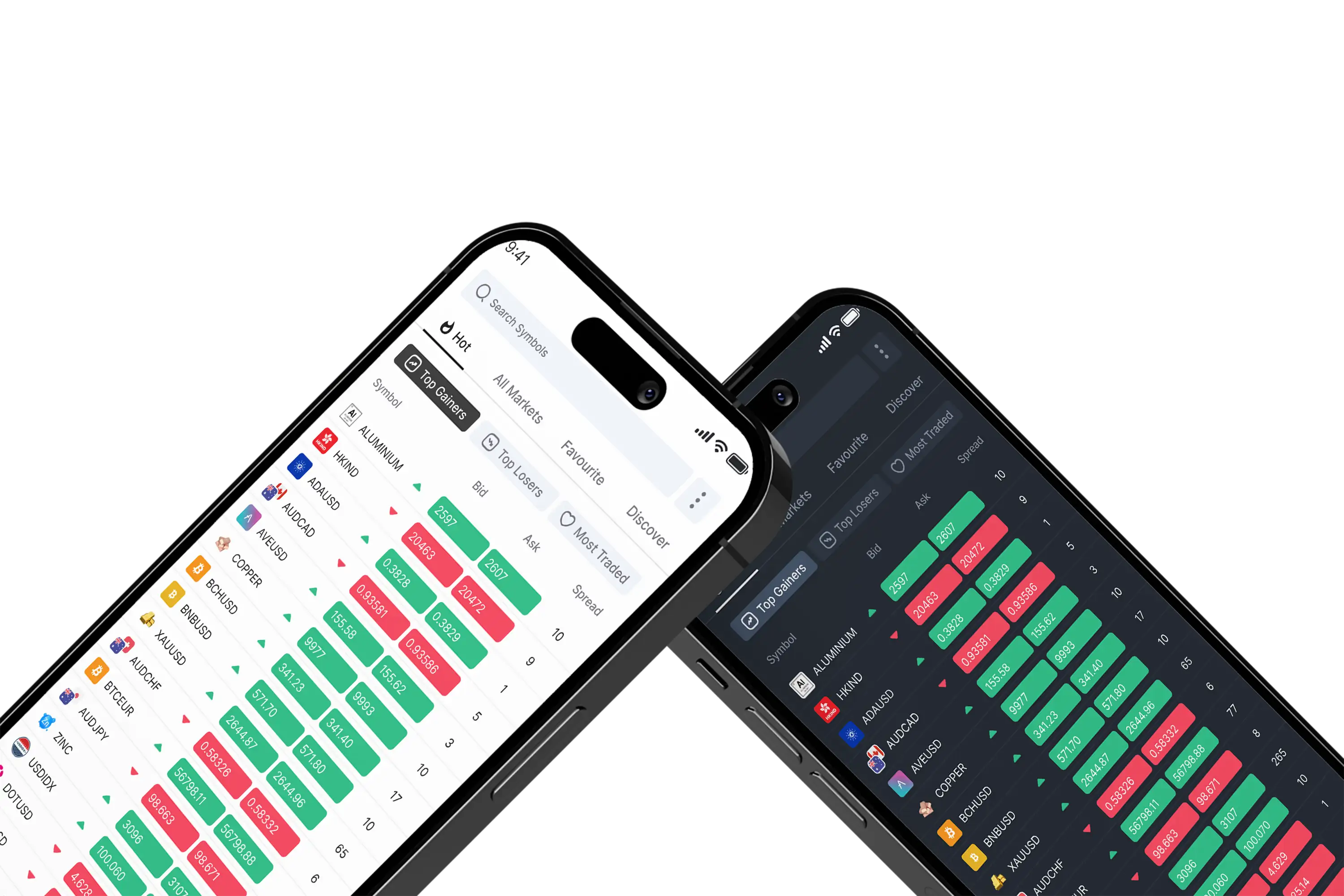 X9Trader Mobile App Interface